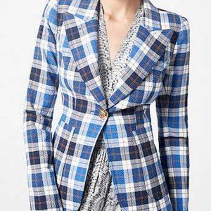 Smythe Plaid Duchess Blazer